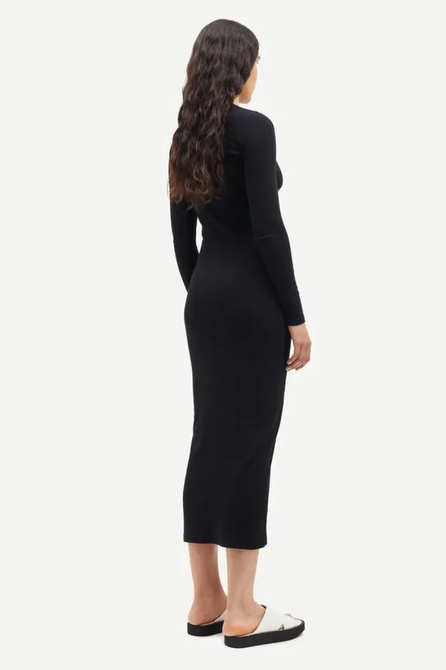 Woman Saalexa Midi Dress 7542 Black Samse Samse Dresses and Jumpsuits