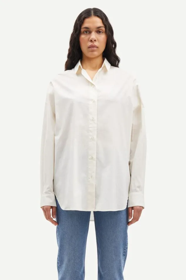 Woman Saalfrida Shirt 15091 Clear Cream Samse Samse Shirts and Blouses