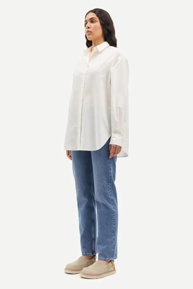 Woman Saalfrida Shirt 15091 Clear Cream Samse Samse Shirts and Blouses