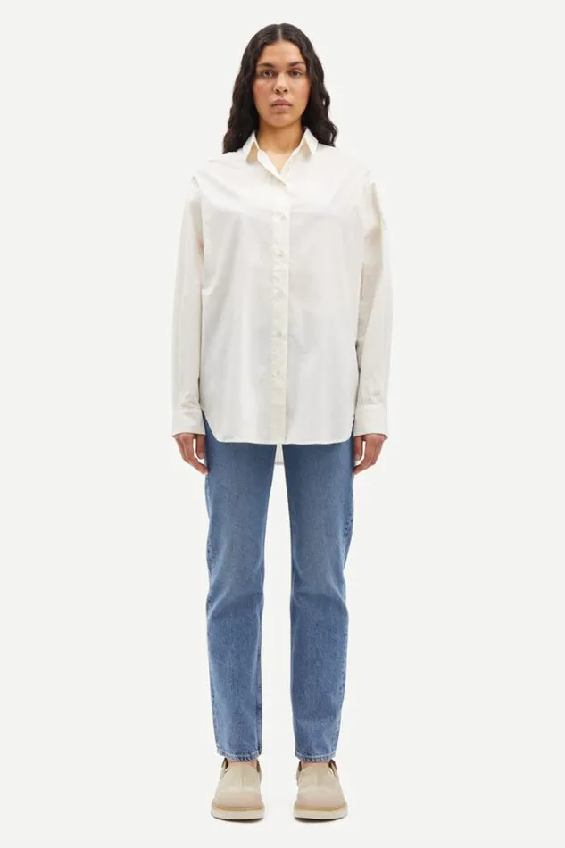 Woman Saalfrida Shirt 15091 Clear Cream Samse Samse Shirts and Blouses