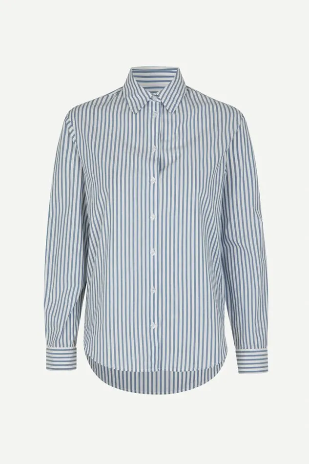 Woman Samadisoni Shirt 15090 Blue White St Samse Samse Shirts and Blouses