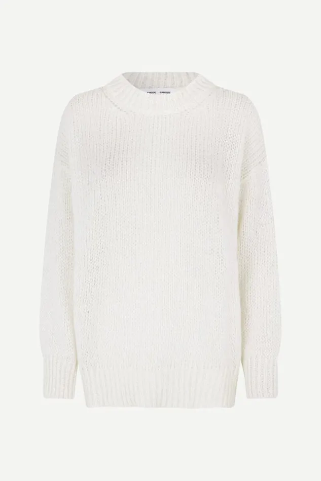 Woman Sarah Crew Neck 14943 White Samse Samse Knitwear