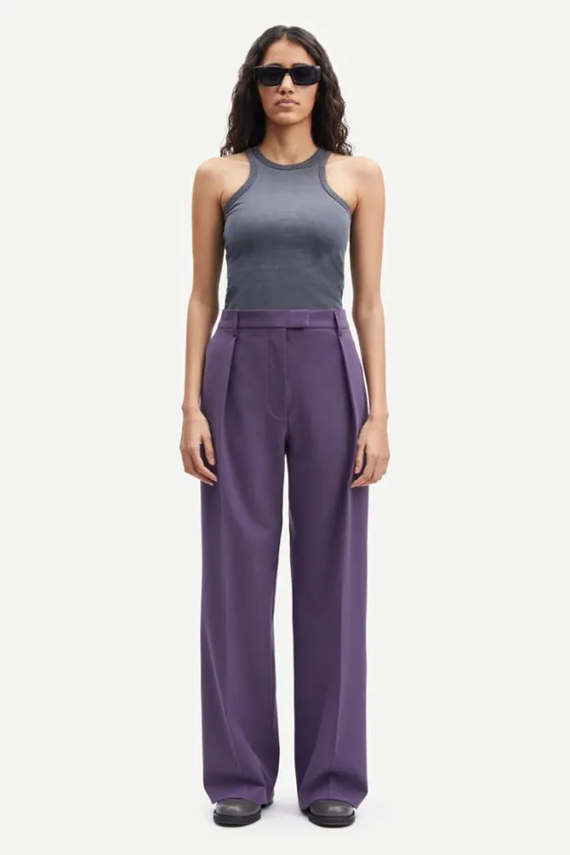 Woman Selena Trousers 14890 Sweet Grape Samse Samse Matching Sets