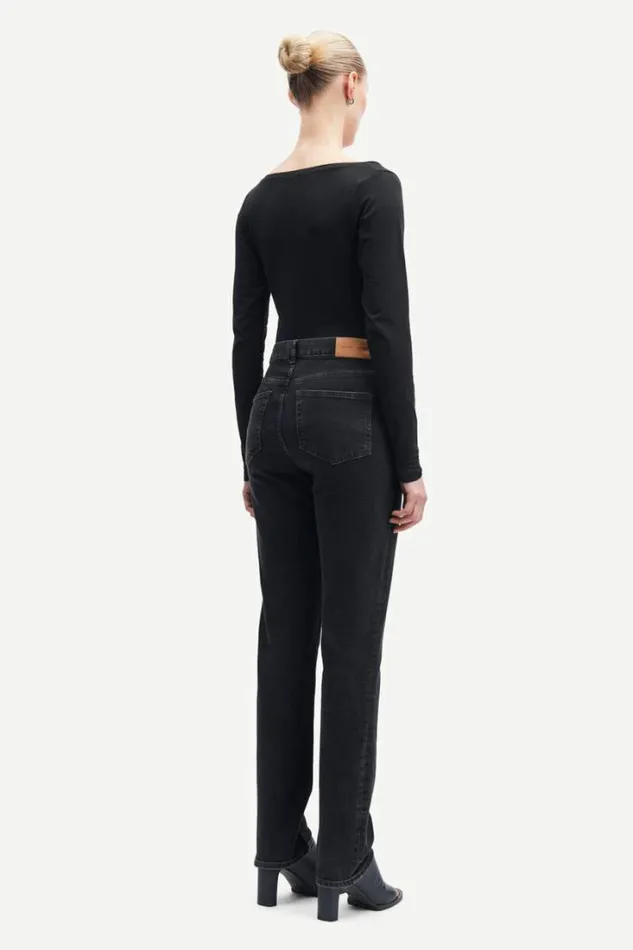 Woman Sik Solid 265 Black Samse Samse Tshirts