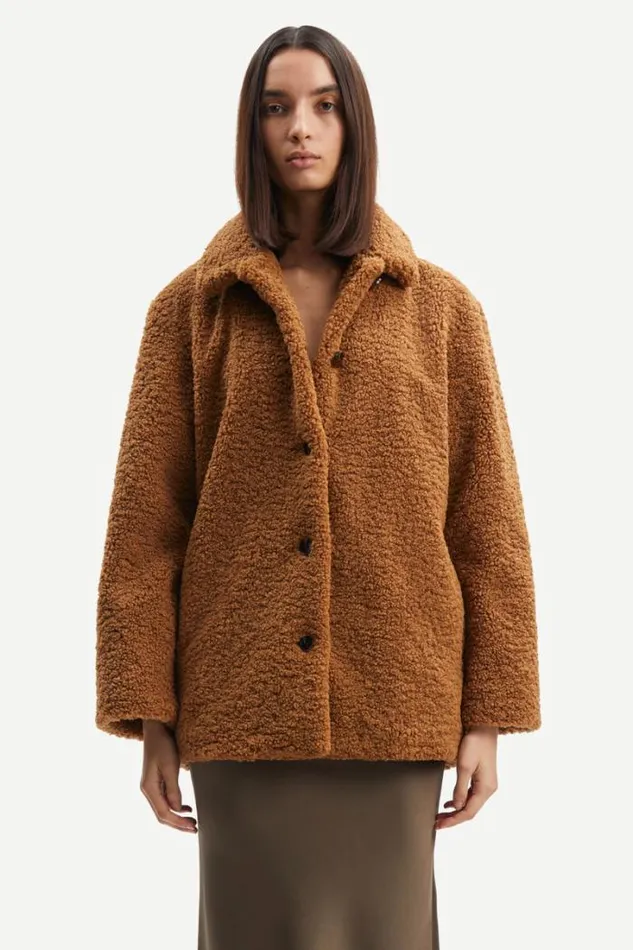 Woman Silvia Jacket 13181 Tobacco Brown Samse Samse Jackets and Coats