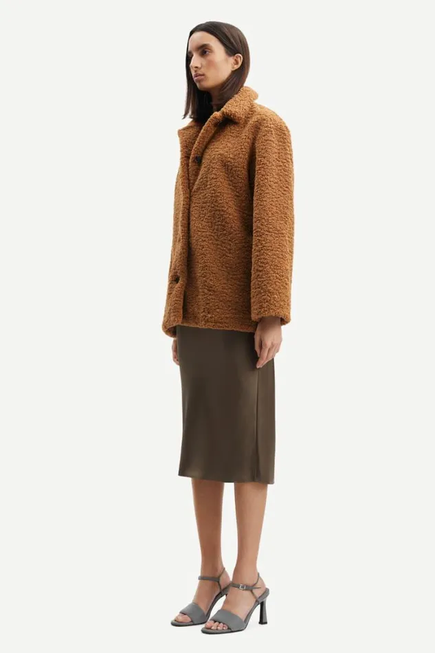 Woman Silvia Jacket 13181 Tobacco Brown Samse Samse Jackets and Coats