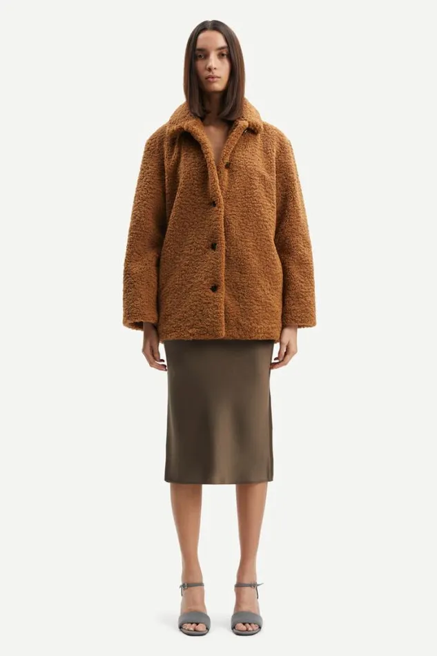 Woman Silvia Jacket 13181 Tobacco Brown Samse Samse Jackets and Coats