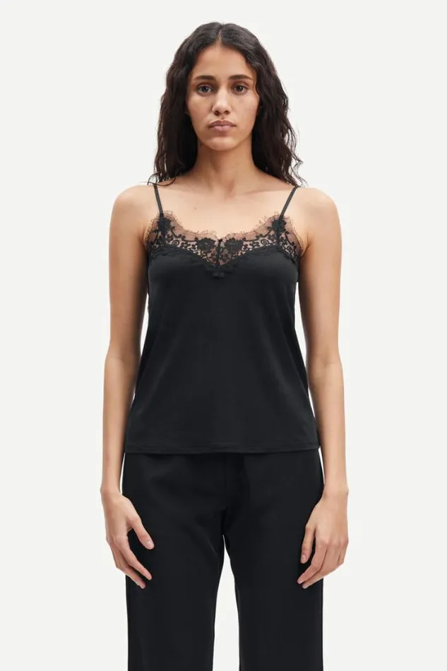 Woman Slip Top 6202 Black Samse Samse Tshirts