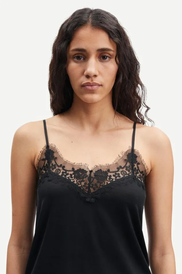 Woman Slip Top 6202 Black Samse Samse Tshirts