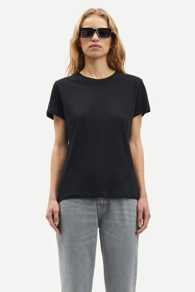 Woman Solly Tee Solid 205 Black Samse Samse Tshirts