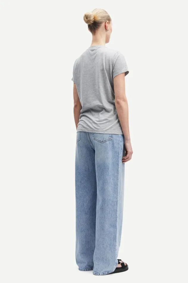Woman Solly Tee Solid 205 Grey Mel Samse Samse Tshirts