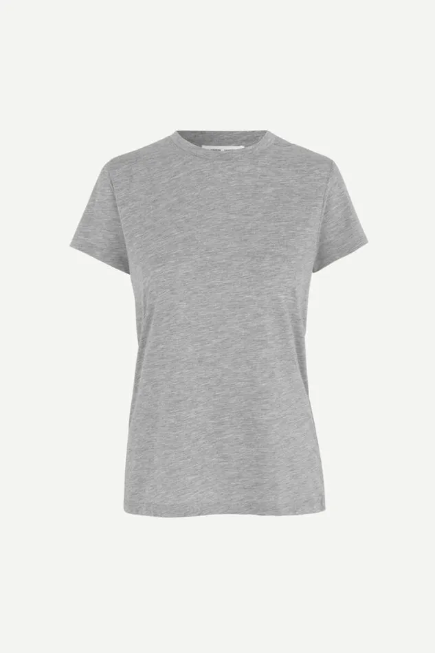 Woman Solly Tee Solid 205 Grey Mel Samse Samse Tshirts