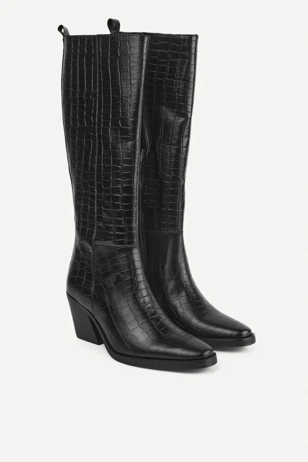 Woman Sophia Boots High 15063 Black Samse Samse Shoes