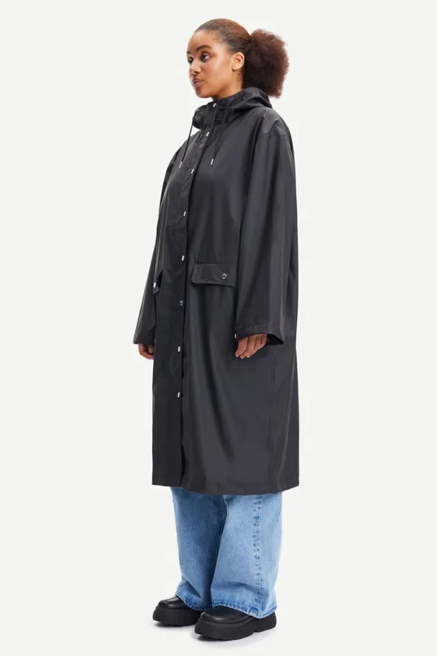 Woman Stala Long Jacket 7357 Black Samse Samse Jackets and Coats