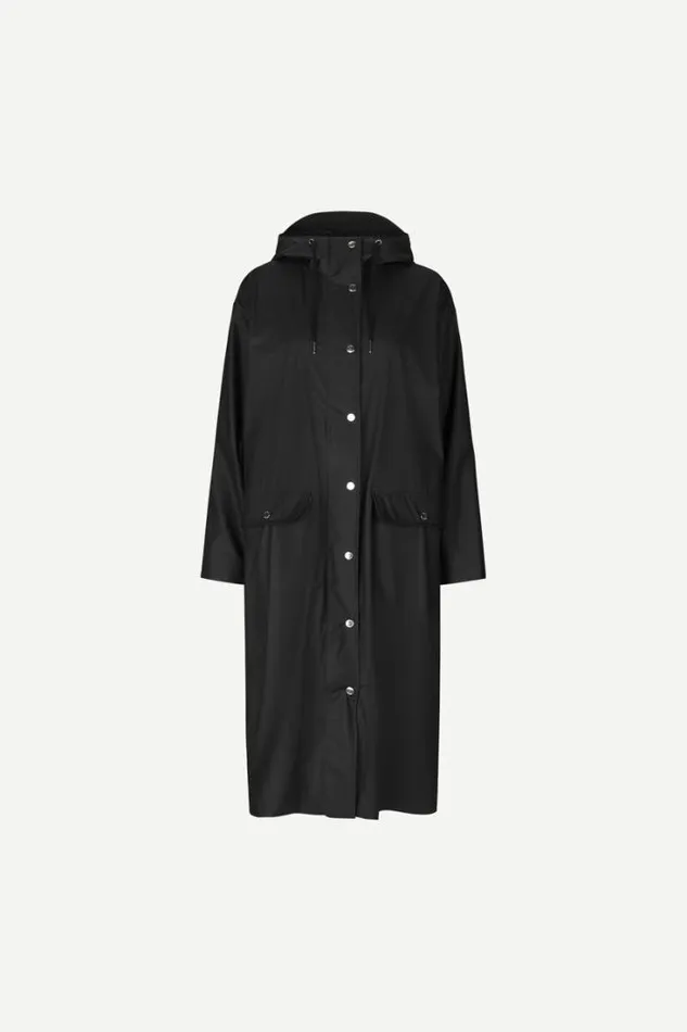 Woman Stala Long Jacket 7357 Black Samse Samse Jackets and Coats