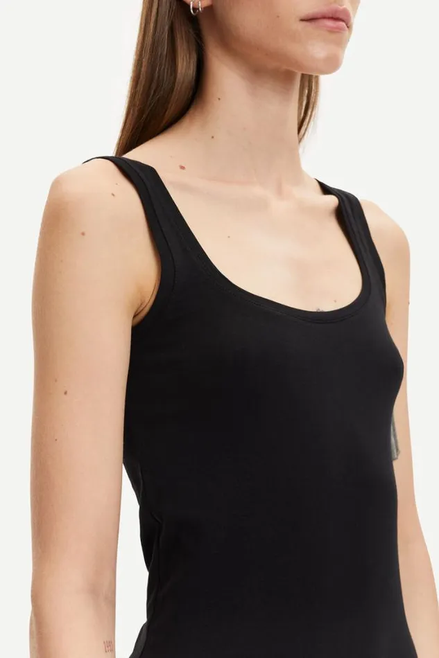 Woman Sue Long Solid 265 Black Samse Samse Tshirts