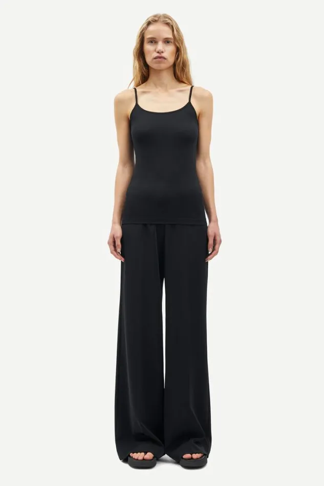 Woman Talla Strap Top 265 Black Samse Samse Tshirts