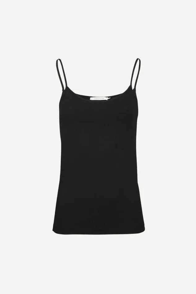 Woman Talla Strap Top 265 Black Samse Samse Tshirts