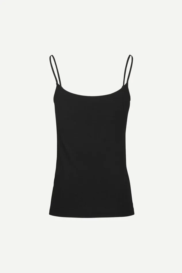Woman Talla Strap Top 265 Black Samse Samse Tshirts