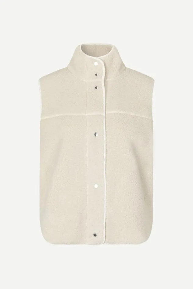 Woman Tamara Vest 14927 White Onyx Samse Samse Jackets and Coats