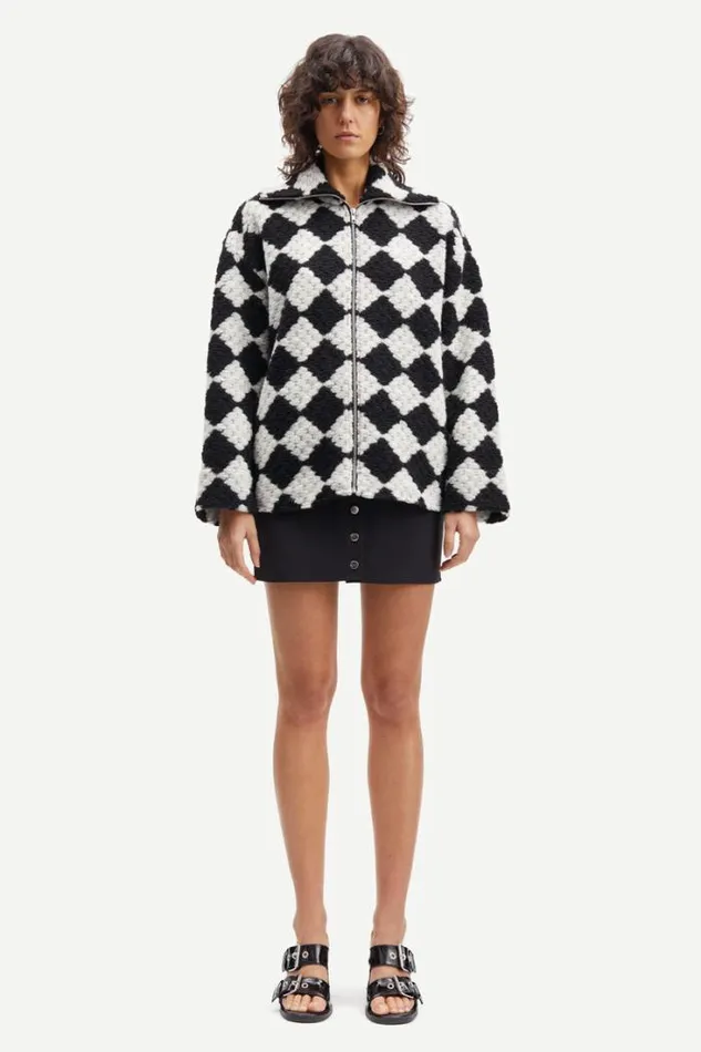 Woman Tess Overshirt Full Zip 14470 Crochet Bw Samse Samse Jackets and Coats