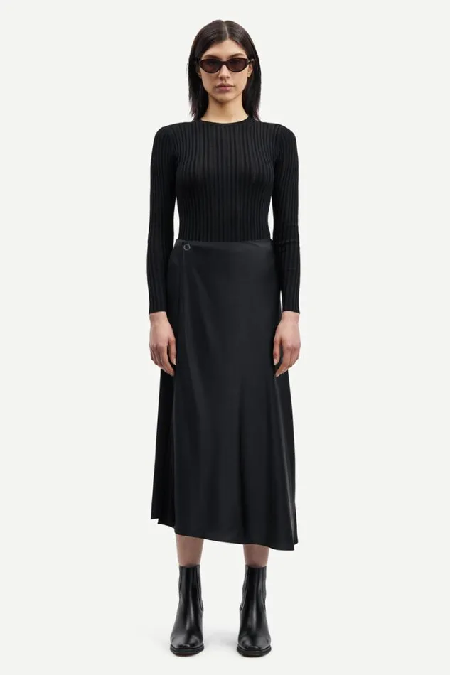 Woman Viktoria Bias Skirt 14905 Black Samse Samse Shorts and Skirts