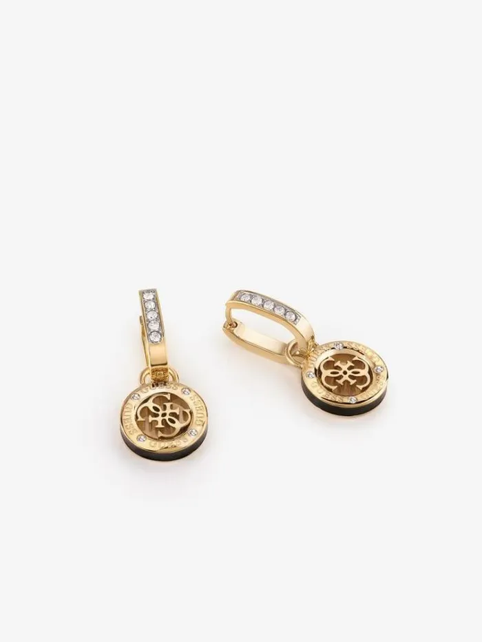 Women 0344g Loop Earrings Black Multi Guess Jewellery