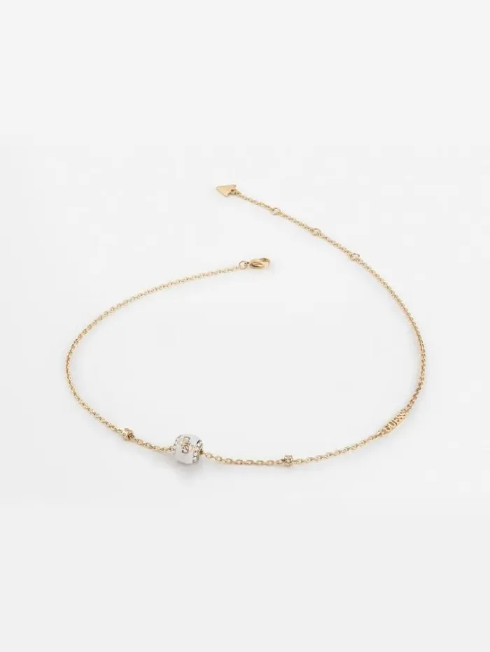 Women 0344g Loop Necklace White Multi Guess Jewellery