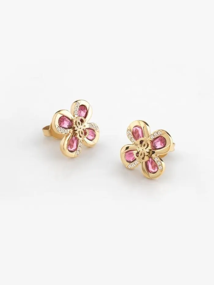 Women 034amazing Blossom034 Earrings Fuchsia Guess Jewellery
