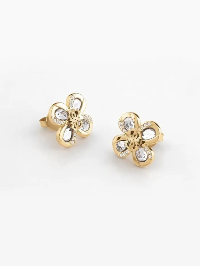 Women 034amazing Blossom034 Earrings Gold Guess Jewellery