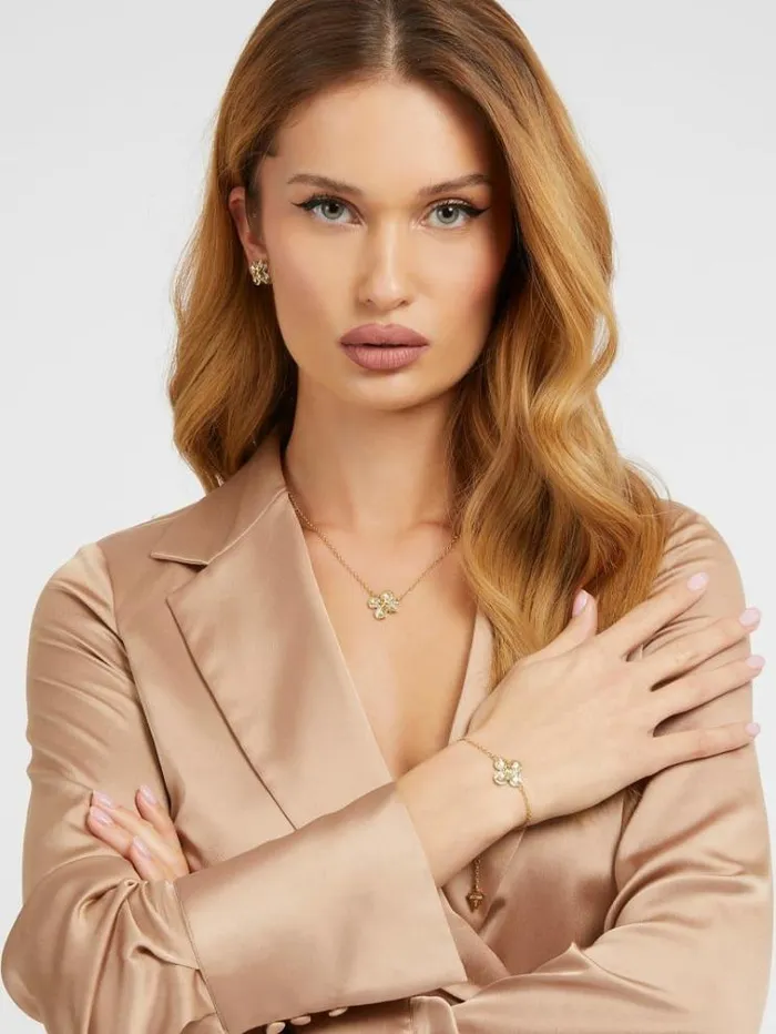 Women 034amazing Blossom034 Earrings Gold Guess Jewellery