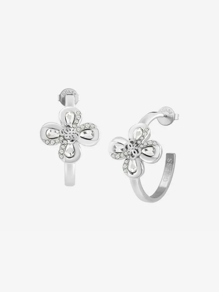 Women 034amazing Blossom034 Earrings Silver Guess Jewellery