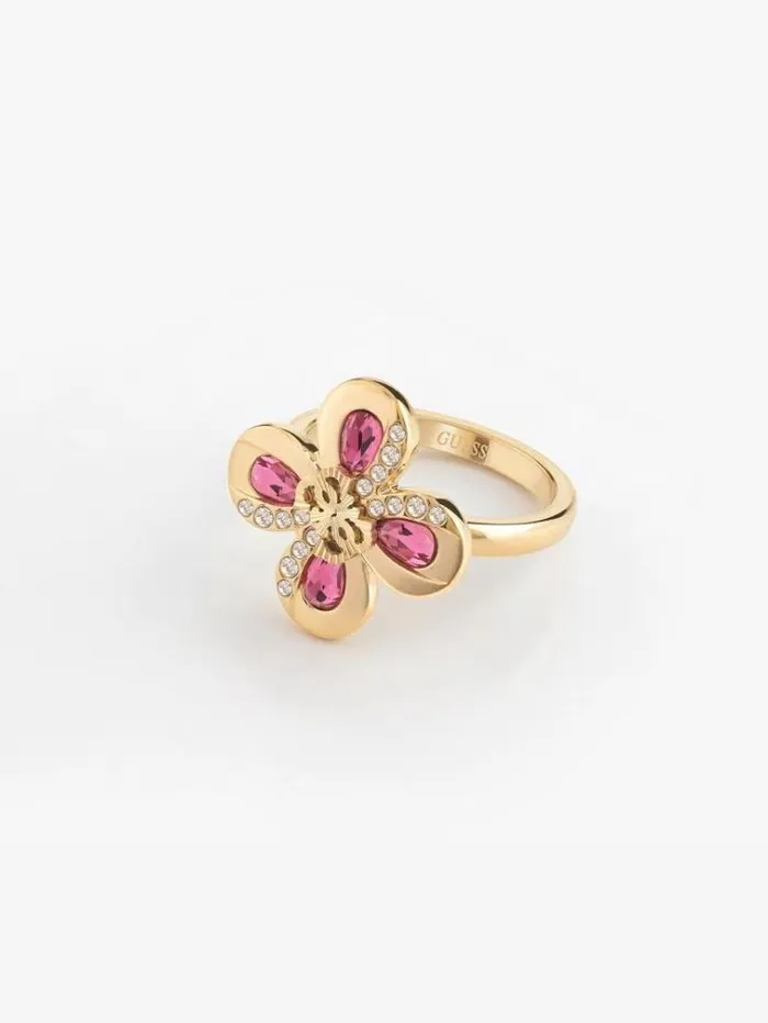 Women 034amazing Blossom034 Ring Fuchsia Guess Jewellery