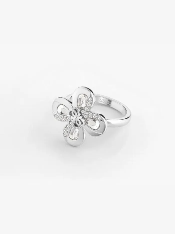 Women 034amazing Blossom034 Ring Silver Guess Jewellery