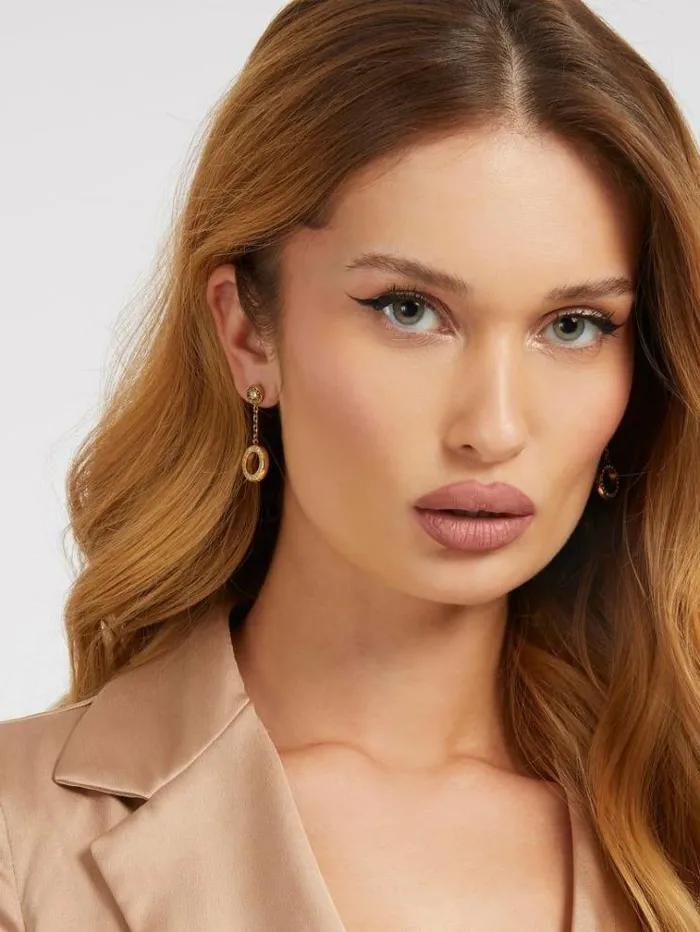 Women 034circle Lights034 Earrings Gold Guess Jewellery