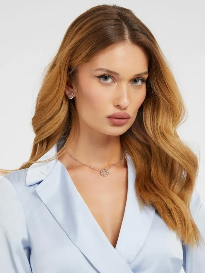 Women 034circle Lights034 Earrings Silver Guess Jewellery