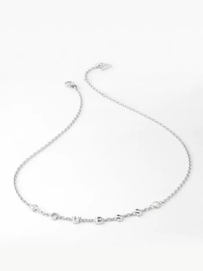Women 034crystal Harmony Necklace Silver Guess Jewellery