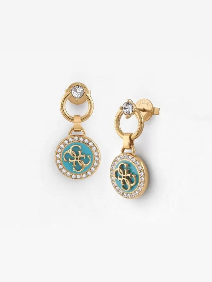 Women 034dreaming Guess034 Earrings Teal Guess Jewellery