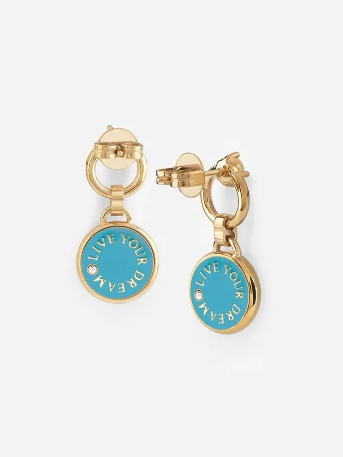 Women 034dreaming Guess034 Earrings Teal Guess Jewellery