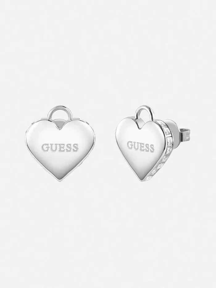 Women 034falling In Love034 Earrings Silver Guess Jewellery