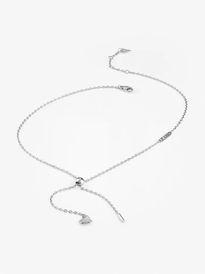 Women 034fluid Hearts Necklace Silver Guess Jewellery