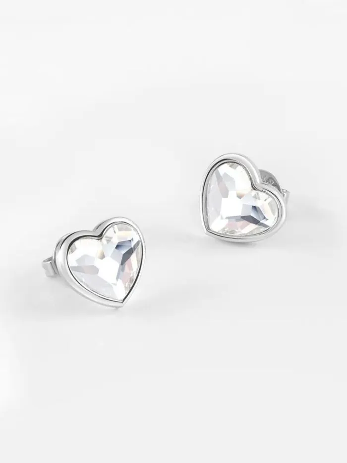 Women 034from Guess With Love034 Earrings Silver Guess Jewellery