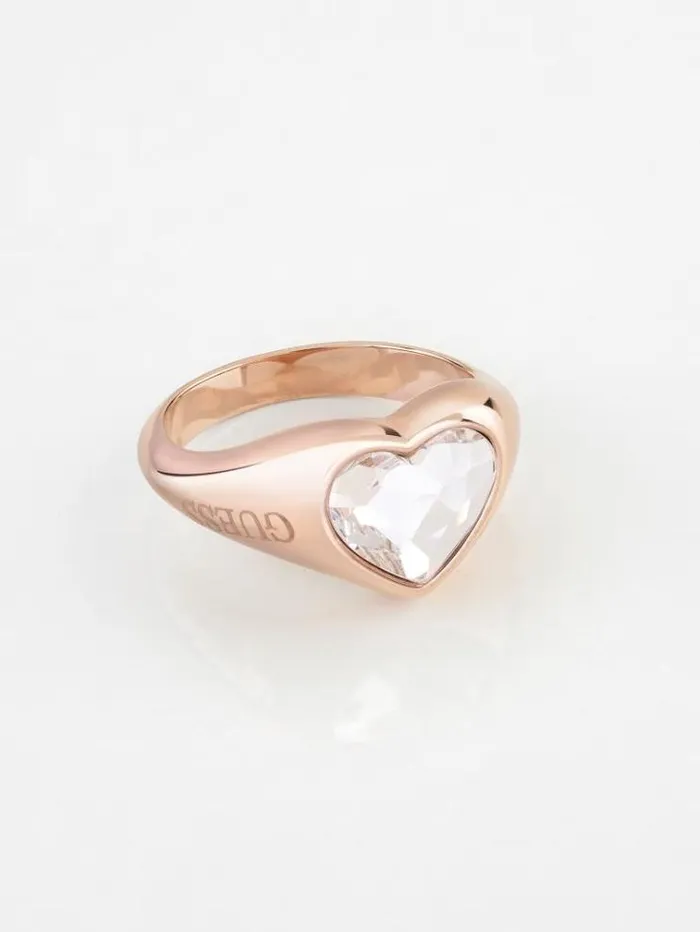 Women 034from Guess With Love034 Ring Rose Gold Guess Jewellery