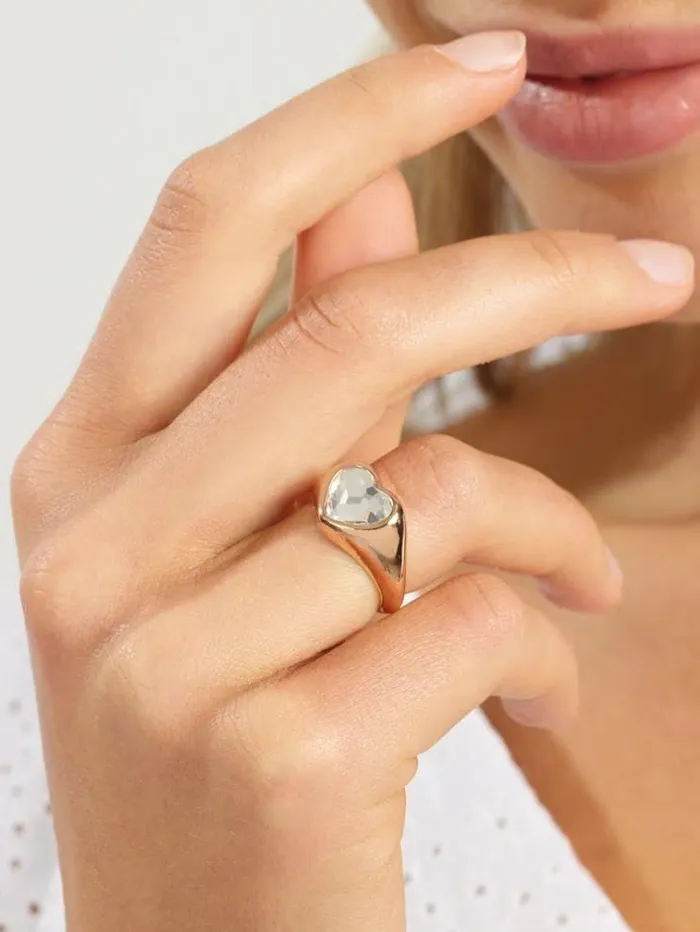 Women 034from Guess With Love034 Ring Rose Gold Guess Jewellery