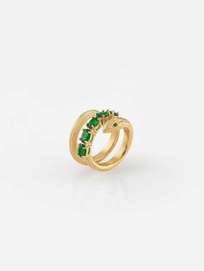 Women 034golden Temptation034 Ring Green Guess Jewellery