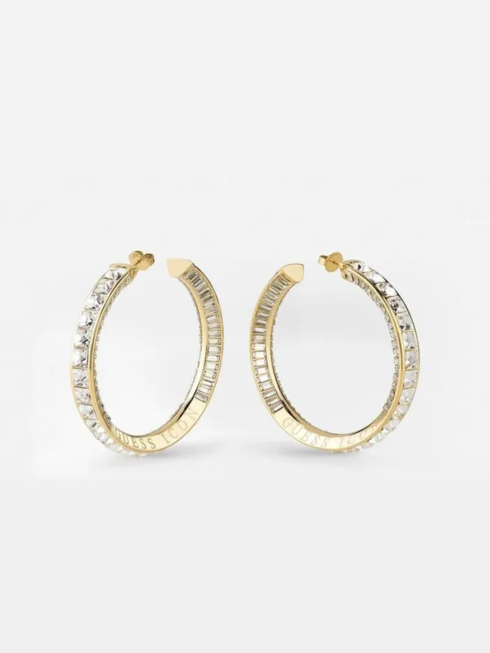 Women 034guess Icon034 Earrings Gold Guess Jewellery