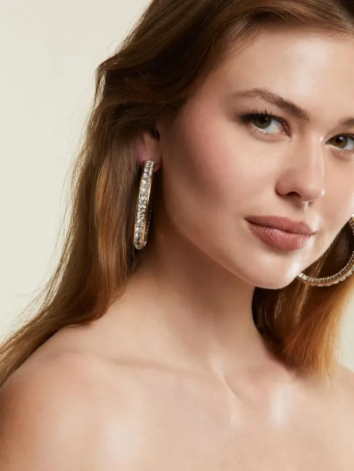 Women 034guess Icon034 Earrings Gold Guess Jewellery