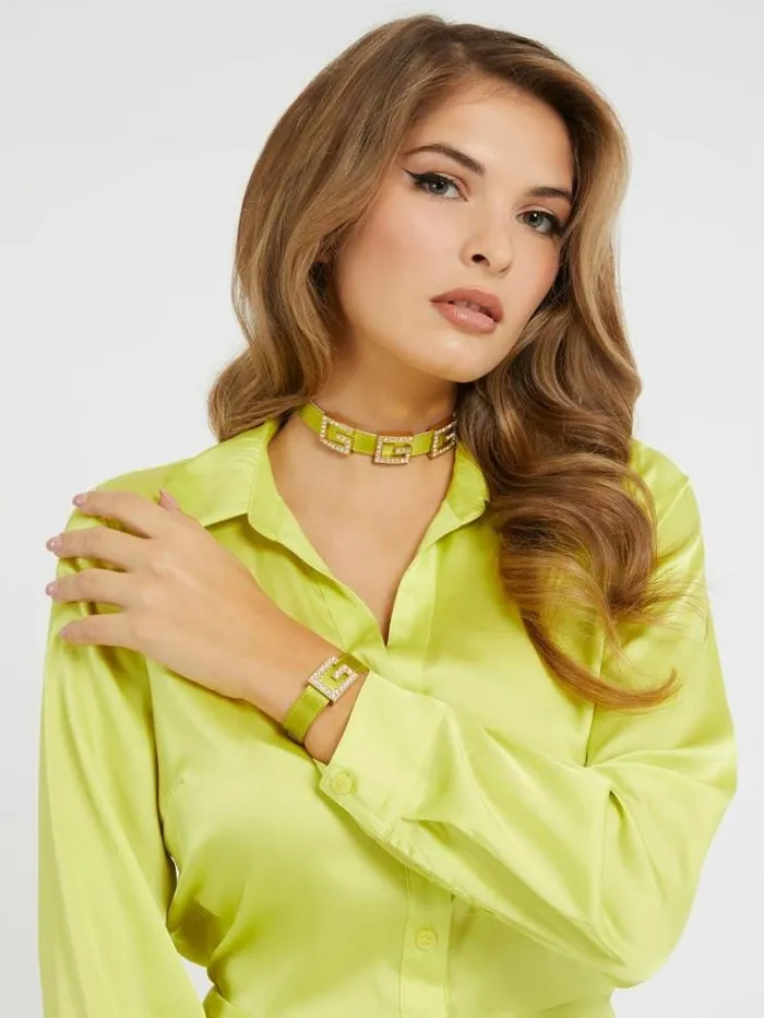 Women 034libertango034 Necklace Green Guess Jewellery