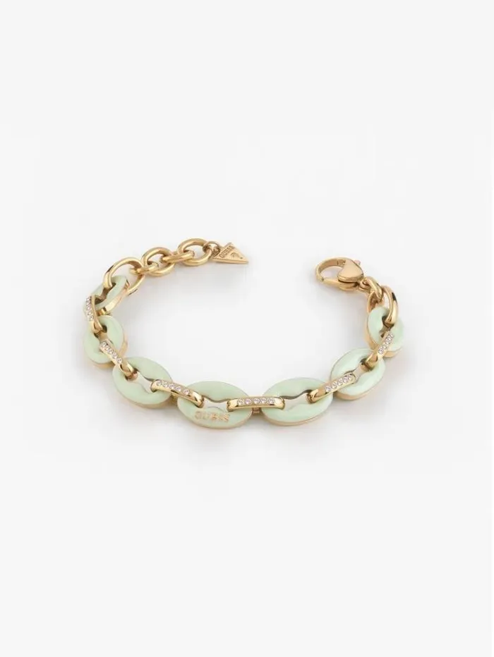 Women 034pop Links034 Bracelet Green Guess Jewellery