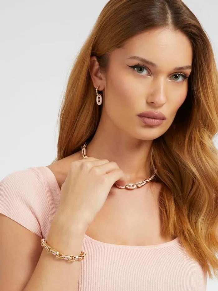 Women 034pop Links034 Bracelet Pink Guess Jewellery